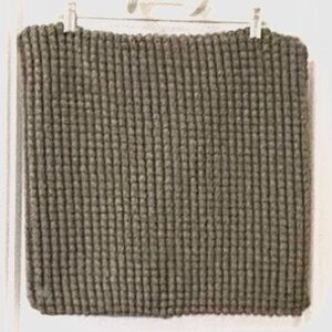 Banana Republic Gray Ribbed Wool Pencil Accent Pillow Case